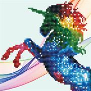 Diamond Art Kit, Rainbow Ombre Unicorn 20 x 20cm
